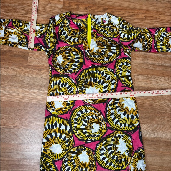 J.Crew Ratti Electric Kiwi Pink Tunic Summer Mini Dress Size 8 100% Cotton - Picture 8 of 8